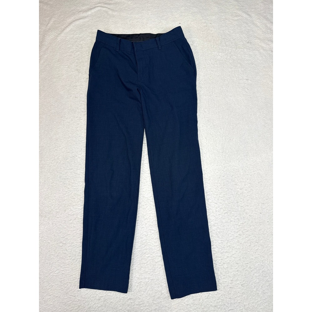 Van Heusen Boys Navy Blue Dress Pants Size 14 Regular Flat Front Trousers